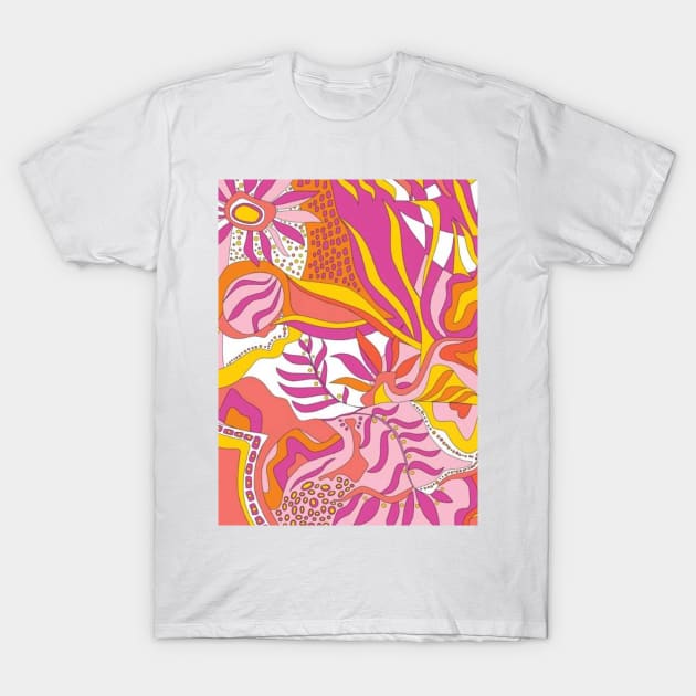 Abstract Floral T-Shirt by Ideacircus